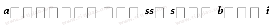 Atlantix Pro SSi Semi Bold Italic字体转换